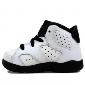 Nike Air Jordan 6 Retro Bt Basketball Sko Til Børn Hvid Sort
