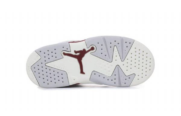 Nike Air Jordan 6 Retro Bt Sko Til Børn Hvid Bourgogne