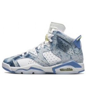 Nike Air Jordan 6 Retro Gs Basketball Sko Til Mænd Blå