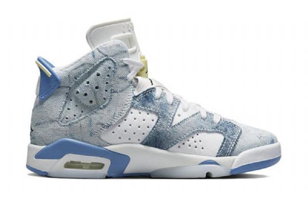 Nike Air Jordan 6 Retro Gs Basketball Sko Til Mænd Blå