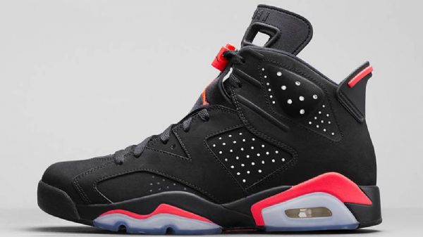 Nike Air Jordan 6 Retro Infrarøde Sko Til Mænd Sort