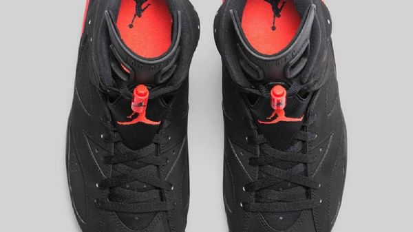 Nike Air Jordan 6 Retro Infrarøde Sko Til Mænd Sort