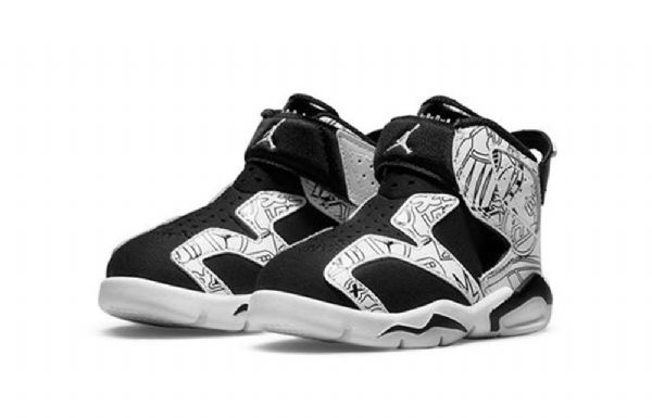 Nike Air Jordan 6 Retro Little Flex Se Td Sko Til Børn Hvid