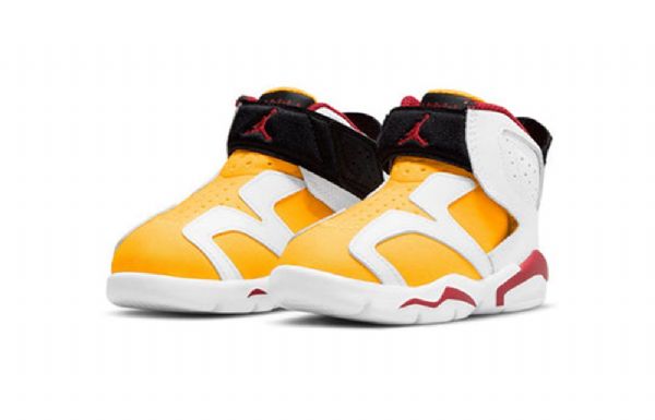Nike Air Jordan 6 Retro Little Flex Sko Til Børn Gul