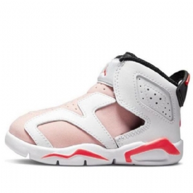 Nike Air Jordan 6 Retro Little Flex Td Sko Til Børn Lyserød Rød Hvid