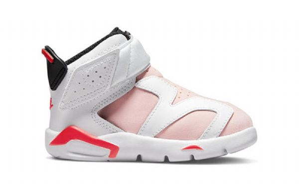 Nike Air Jordan 6 Retro Little Flex Td Sko Til Børn Lyserød Rød Hvid