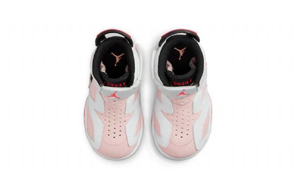 Nike Air Jordan 6 Retro Little Flex Td Sko Til Børn Lyserød Rød Hvid