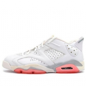 Nike Air Jordan 6 Retro Low Toppe Basketball Sko Til Damer Coral Lyserød