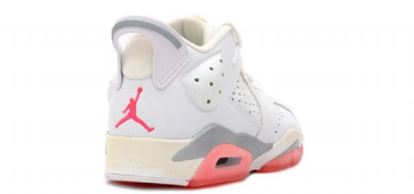 Nike Air Jordan 6 Retro Low Toppe Basketball Sko Til Damer Coral Lyserød