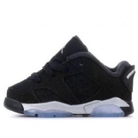 Nike Air Jordan 6 Retro Low Toppe Td Sko Til Børn Sort