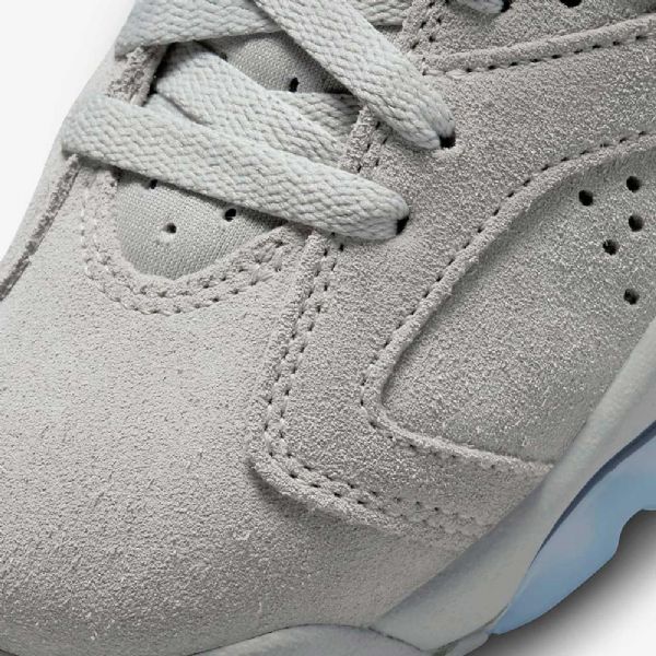 Nike Air Jordan 6 Retro Sko Til Børn Grå Marineblå