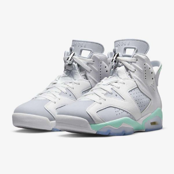 Nike Air Jordan 6 Retro Sko Til Damer Hvid Mint Platinum