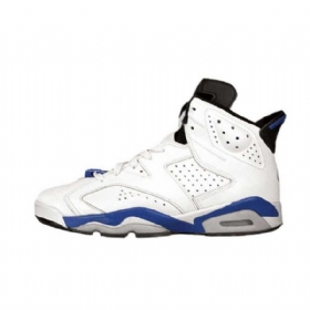 Nike Air Jordan 6 Retro Sportssko Til Mænd Hvid Blå