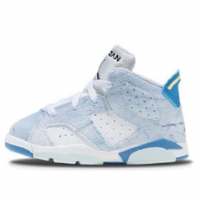 Nike Air Jordan 6 Retro Td Sko Til Børn Blå