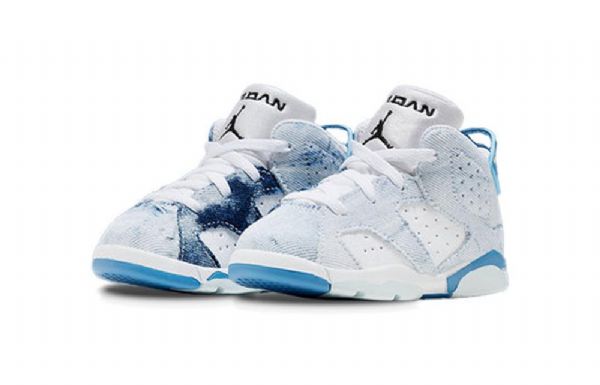 Nike Air Jordan 6 Retro Td Sko Til Børn Blå