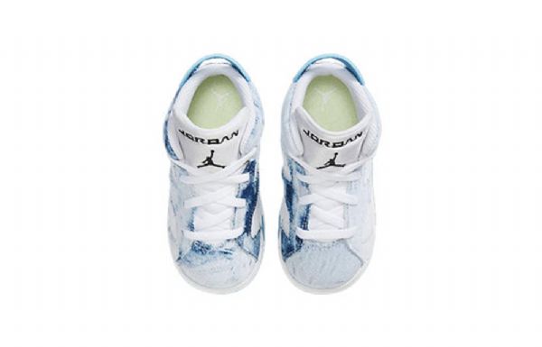 Nike Air Jordan 6 Retro Td Sko Til Børn Blå