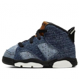 Nike Air Jordan 6 Retro Td Sko Til Børn Blå
