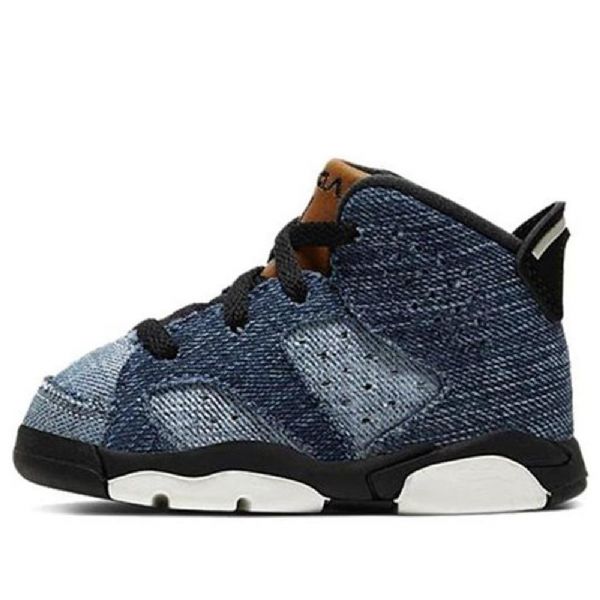 Nike Air Jordan 6 Retro Td Sko Til Børn Blå