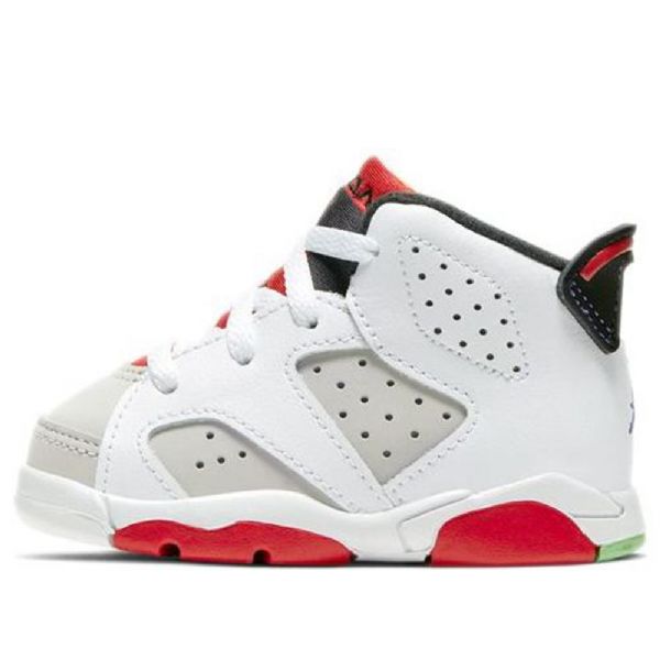 Nike Air Jordan 6 Retro Td Sko Til Børn Grå Rød