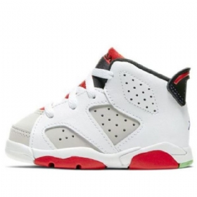 Nike Air Jordan 6 Retro Td Sko Til Børn Grå Rød