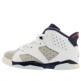Nike Air Jordan 6 Retro Td Sko Til Børn Hvid