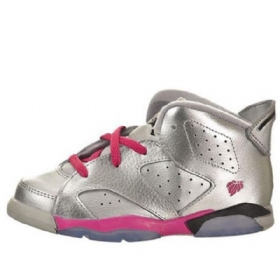 Nike Air Jordan 6 Retro Td Sko Til Børn Lys Lilla