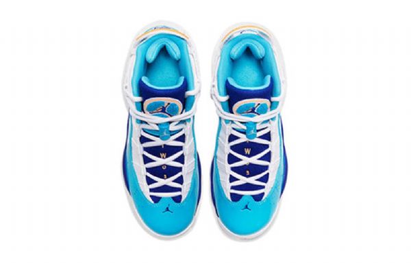 Nike Air Jordan 6 Ringe Gs Basketball Sko Til Mænd Blå Hvid