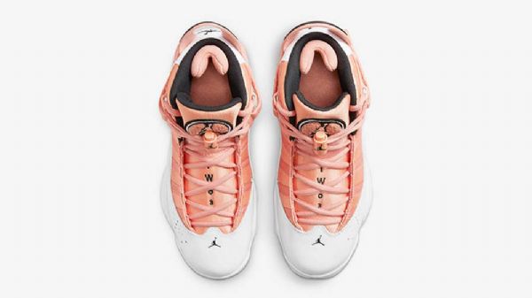 Nike Air Jordan 6 Ringe Gs Madder Root Til Damer Sko Coral Hvid