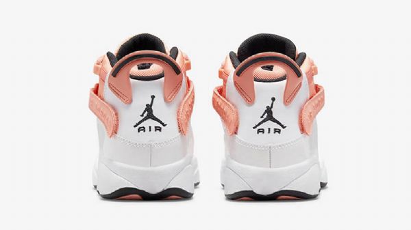 Nike Air Jordan 6 Ringe Gs Madder Root Til Damer Sko Coral Hvid