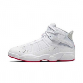 Nike Air Jordan 6 Ringe Sko Til Damer Hvid Rød