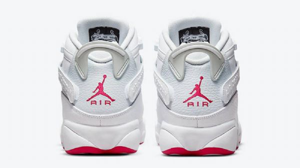 Nike Air Jordan 6 Ringe Sko Til Damer Hvid Rød