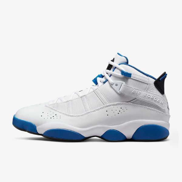 Nike Air Jordan 6 Ringe Sko Til Mænd Hvid Grå Blå
