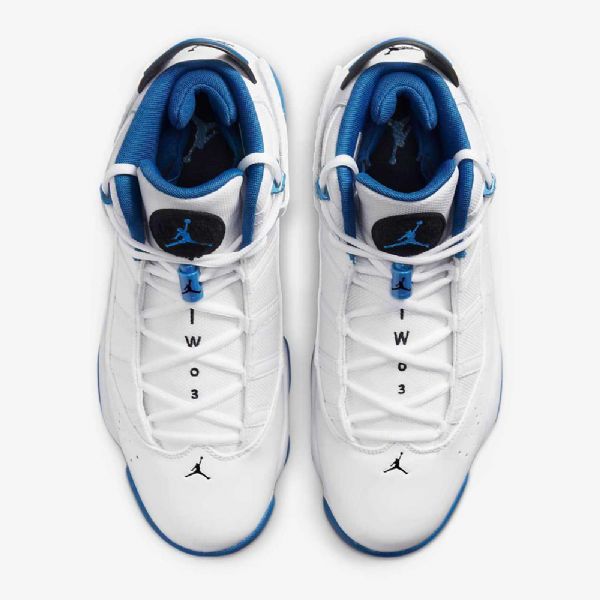 Nike Air Jordan 6 Ringe Sko Til Mænd Hvid Grå Blå