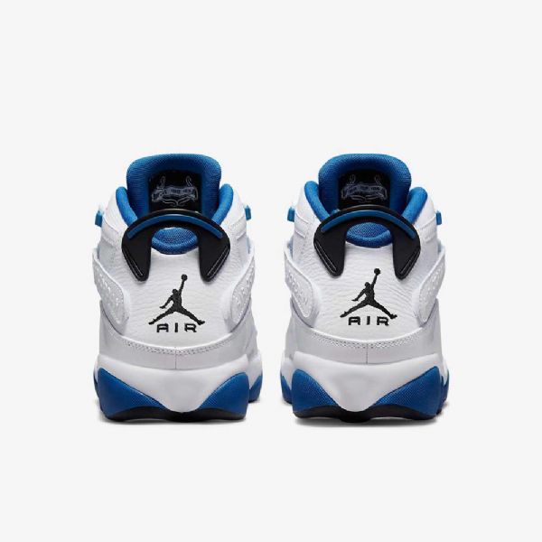 Nike Air Jordan 6 Ringe Sko Til Mænd Hvid Grå Blå