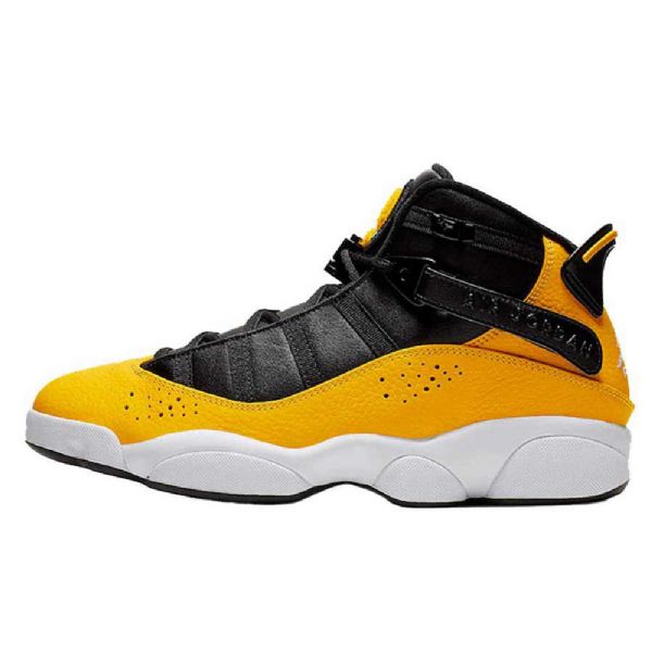 Nike Air Jordan 6 Ringe Taxi Sko Til Mænd Sort Gul