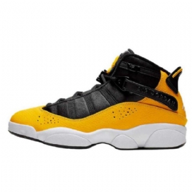 Nike Air Jordan 6 Ringe Taxi Sko Til Mænd Sort Gul