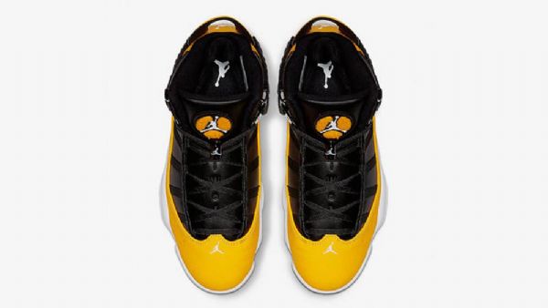 Nike Air Jordan 6 Ringe Taxi Sko Til Mænd Sort Gul