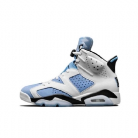 Nike Air Jordan 6 Unc Sko Til Damer Blå Hvid