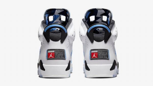 Nike Air Jordan 6 Unc Sko Til Damer Blå Hvid