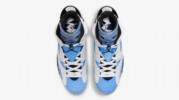 Nike Air Jordan 6 Unc Sko Til Mænd Blå Hvid