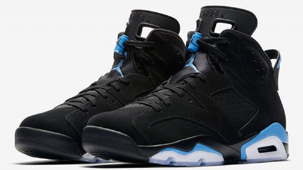 Nike Air Jordan 6 Unc Sko Til Mænd Sort Blå