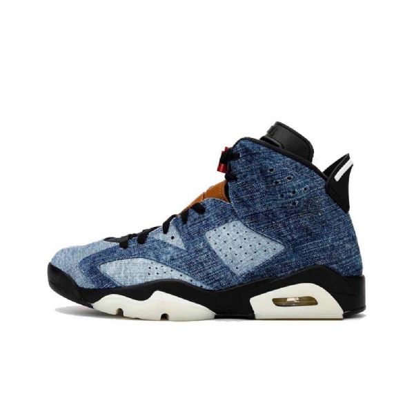 Nike Air Jordan 6 Washed Sko Til Damer Blå