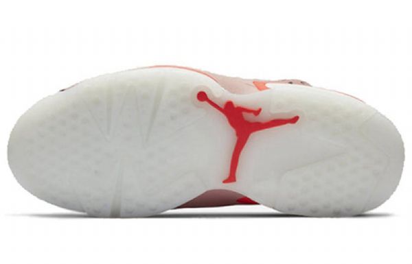 Nike Aleali May Air Jordan 6 Retro Basketball Sko Til Damer Lyserød