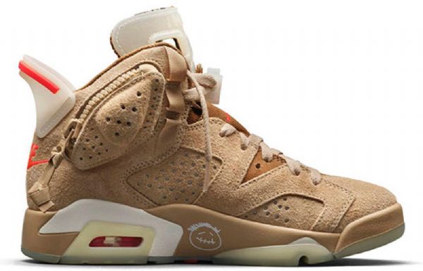 Nike Travis Scott Air Jordan 6 Retro Basketball Sko Til Mænd Khaki