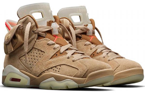 Nike Travis Scott Air Jordan 6 Retro Basketball Sko Til Mænd Khaki