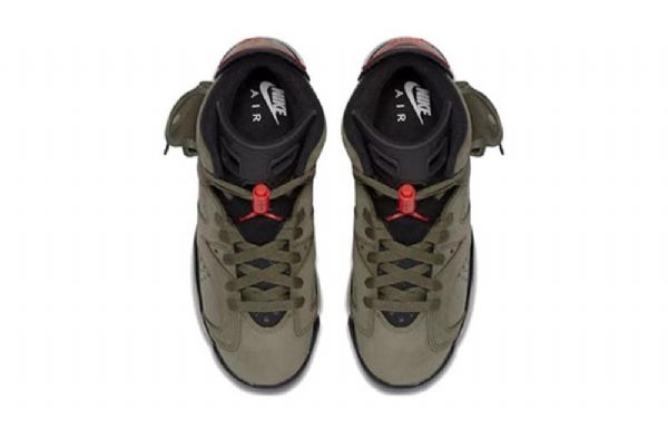 Nike Travis Scott Air Jordan 6 Retro Gs Basketball Sko Til Mænd Olivengrøn