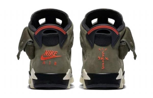 Nike Travis Scott Air Jordan 6 Retro Gs Basketball Sko Til Mænd Olivengrøn