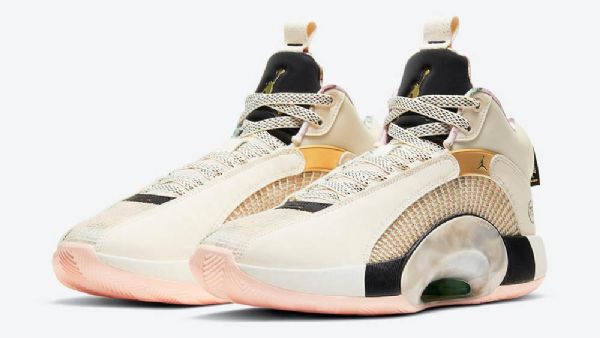 Nike Air Jordan 35 Paris Pale Ivory Sko Til Mænd Khaki