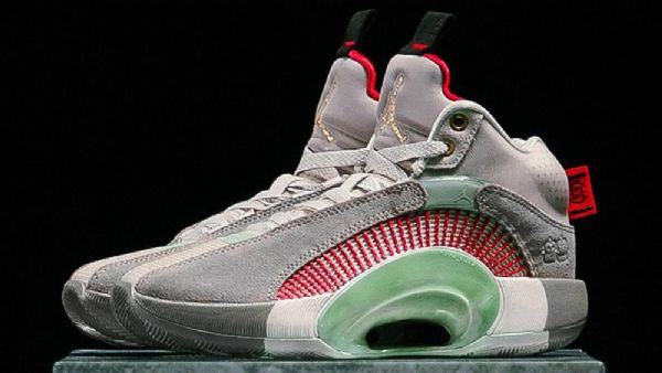 Nike Clot Jordan Retro 35 Sp Warrior Jade Sko Til Mænd Grå