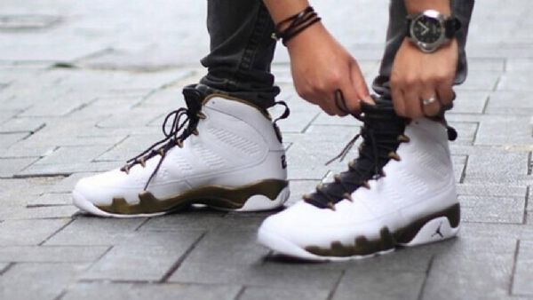 Nike Air Jordan 9 Militia Sko Til Mænd Hvid Grøn